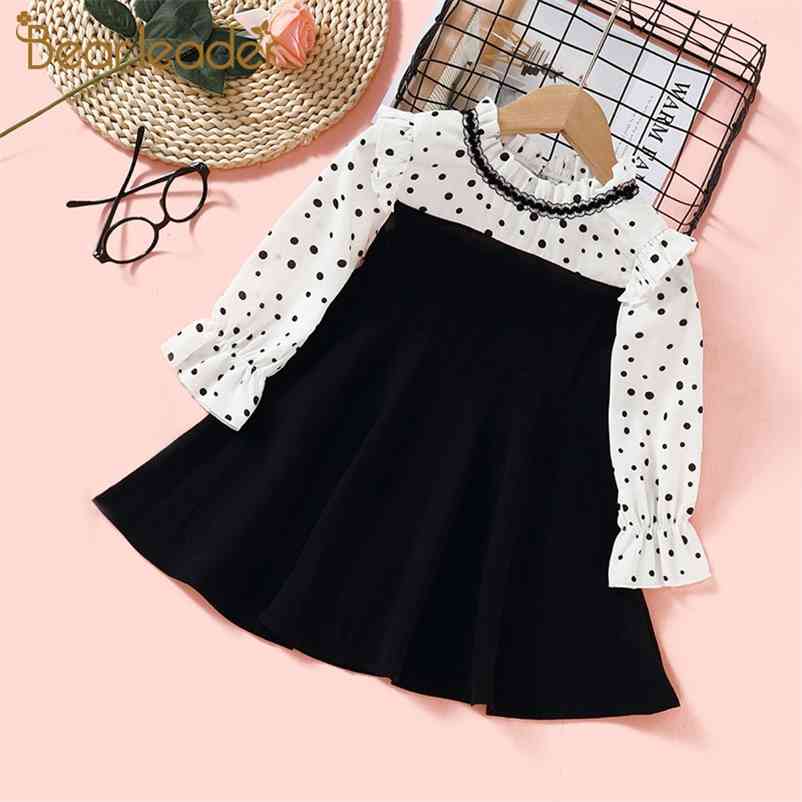 

Baby Girls Fashion Dresses Spring Autumn Kids Polka Dots Clothing Toddler Patchwork Outfits Girl Casual Vestidos 210429, Ax1669 white