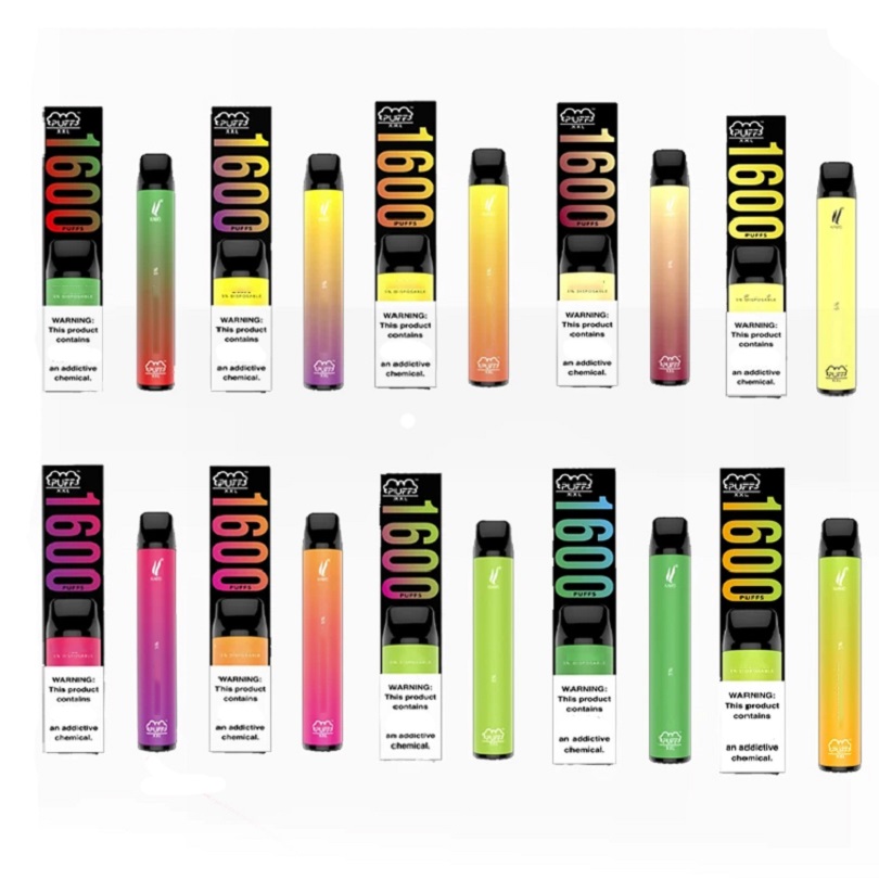 

Puff XXL Disposable Vapes Electronic Cigarette 1600 Puffs Vape Device 1000mah 6.5ml Pod ALL Colors Available E Cigs Clone