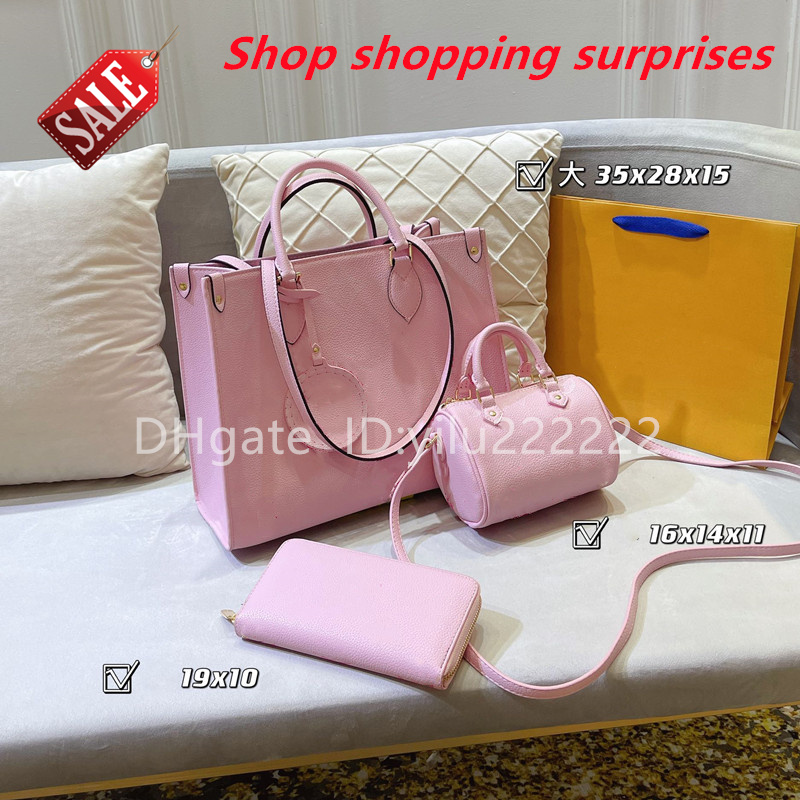 

2021SS fashion combination high quality Lou vdeng women's bag Vintage luxury designer original leather messenger double shoulder zipper portable Beauty Set, Split