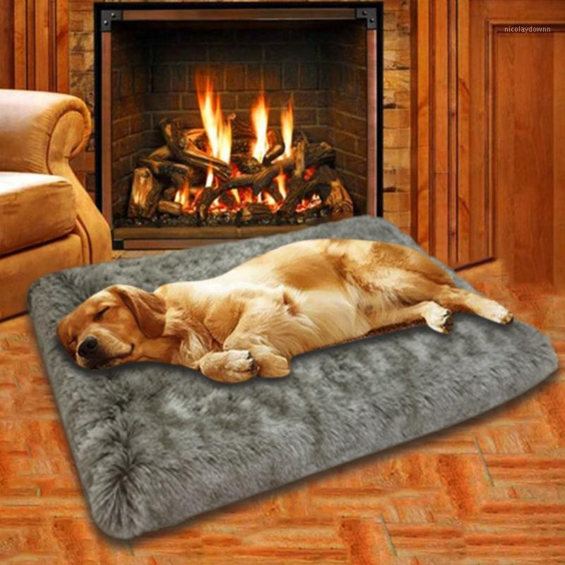 

Kennels & Pens Long Plush Pet Beds Cat Mats For Small Medium Large Pets Winter Warm Luxury Square Dog Bed With Zipper Sleeping Mat