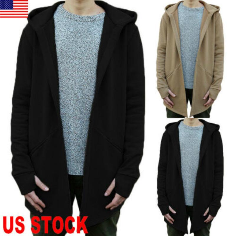 

Men's Trench Coats Mens Coat 2021 Fashion Designer Men Long Autumn Winter Solid Windproof Slim Plus Size, Black