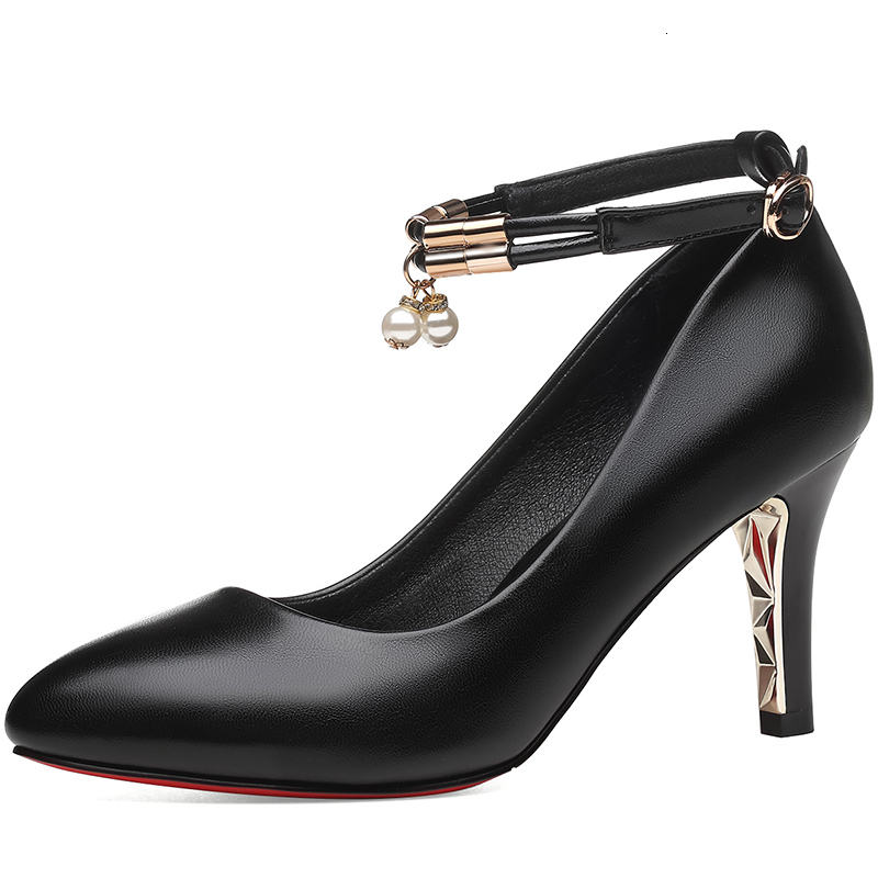 

Dress Shoes Design Women Sheepskin Leather High Heels Quality Classic Black White Pumps Office Ladies J0296 J248, Woman high heels