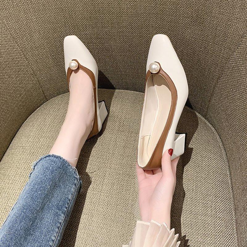 

Shallow Mouth Female Sandal Med Spring Shoes Strappy Heels Square Toe All-Match Espadrilles Platform Slip-on Loafers Summer Wome Sandals, Black