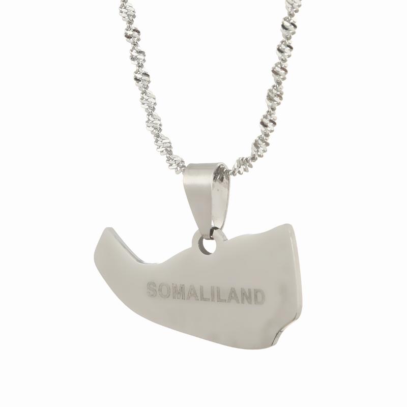 

Chains Somalia Map Pendants & Necklaces Silver Gold Color Jewelry For Women Men Unisex Somaliland Trendy Jewellery