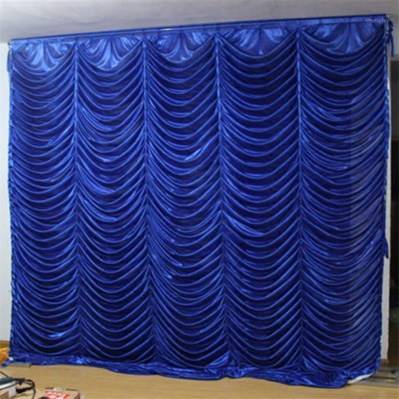 

Party Decoration 3m/6M Wedding Backdrops Baby Shower Birthday Decorations Stage Wall Background Curtain Drapery Wave Style Ice Silk Fabric