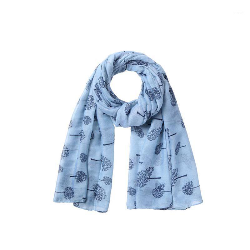

Scarves Fashion Women's Chiffon Scarf Shawl Leaves Printed Graffiti Style Girls Gift Silk Long Luxury Travel Shawl1204, Blue;gray