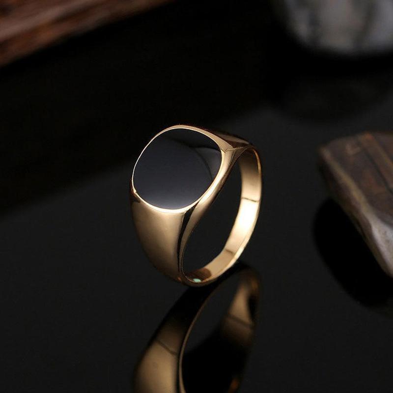 

Men's Ring Punk Rock Smooth Signet Ring For Men Hip Hop Party Jewelry Wholesale Male Wedding Anel, Silver
