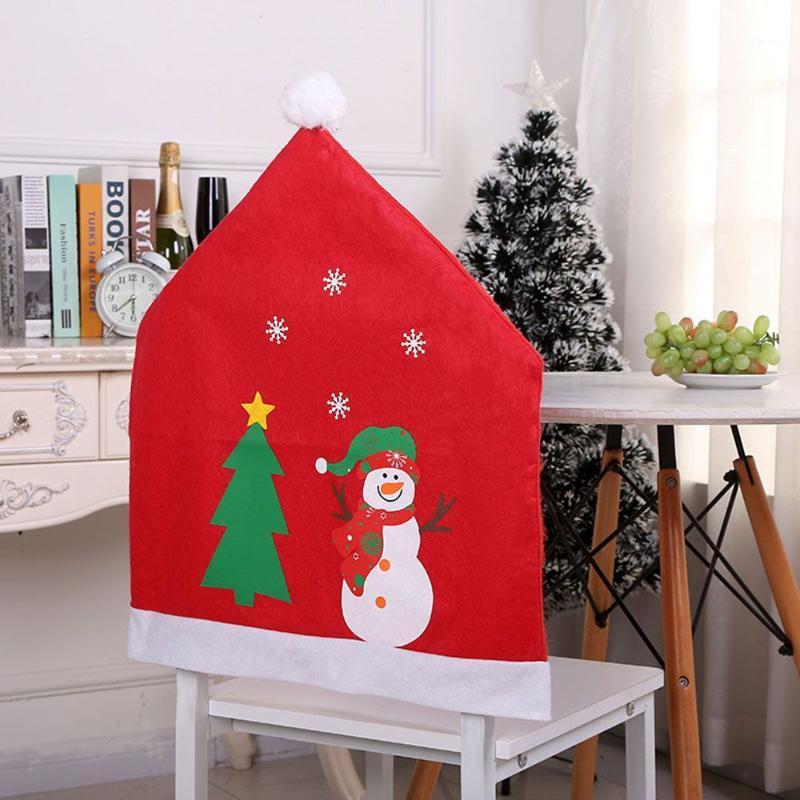 

Chair Covers Christmas Cloth Cover Santa Claus Merry Decorations For Home Table Decoration Accessories Gifts
