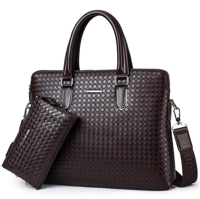 

sales British handmade handmades men leather bag fashion first layer cowhide businesses briefcase large capacity leathers computer bags, Brown