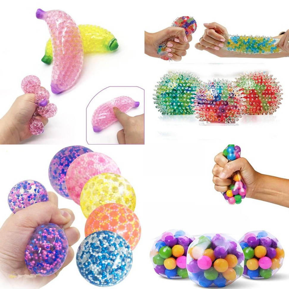 

Clear Stress Balls Colorful Ball Autism Mood Squeeze Relief Healthy Toy Funny Gadget Vent Toy Children Christmas Gift X29