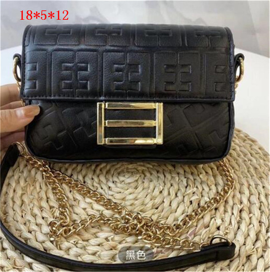 

Embossed Hand-held Shopping Bags Ff Sheepskin Stick Single Shoulder Slant Cross Relief Flap Underarm Chain Strip Small Square Bag fashion, B21