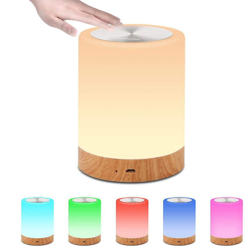 

Night Lights LED Light Color Changed RGB Lamp Dimmable Bedside Kid Rechargeable Touch Control Bedroom With Handle