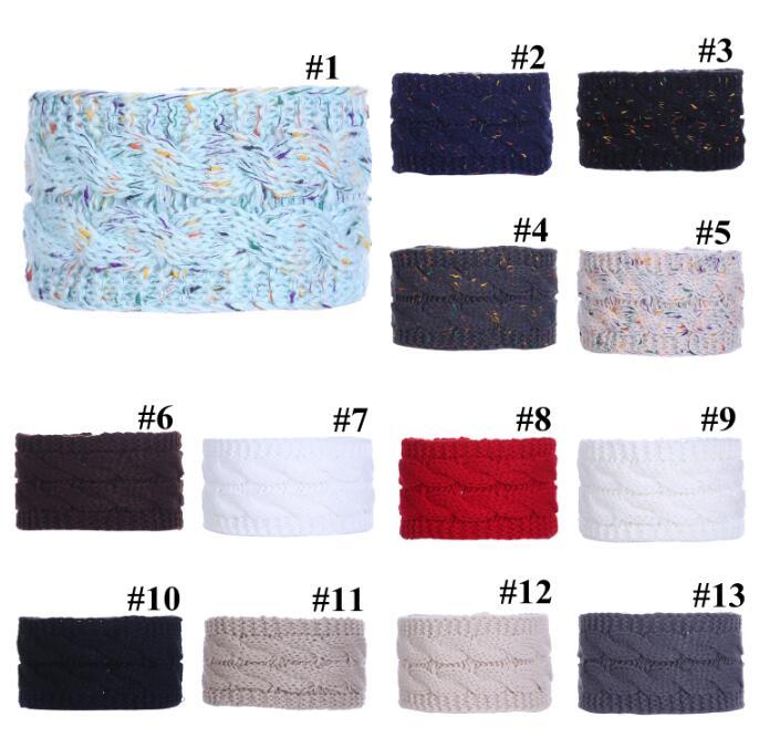 

ear muffs 13 colors knitted headbands women winter ears turban headwrap crochet headband hair accessories cca10381 300pcs oo24, Blue;gray