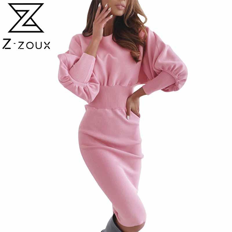 

Women Dress Knitted Sweater Long Sleeve High Waist Winter es Sexy Plus Size Ladies es 210524, Gray