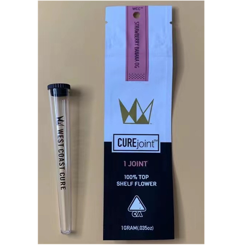 

packing bags pre roll joint packaging West Coast Cure 1PCS CURED JOINTS BAG +PLASTIC TUBES Preroll Pre-rolled tube wholesale
