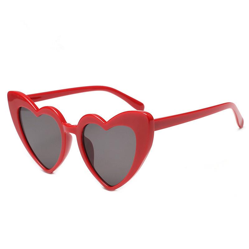 

Sunglasses Women Heart Brand Design Female Red Feminino Lunette Soleil