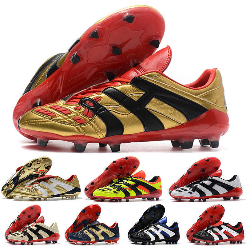 

Chuteiras Predator Accelerator Electricity Precision MANIA FG Beckham DB Zidane low ankle Men soccer shoes cleats football boots Size 39-45, #1