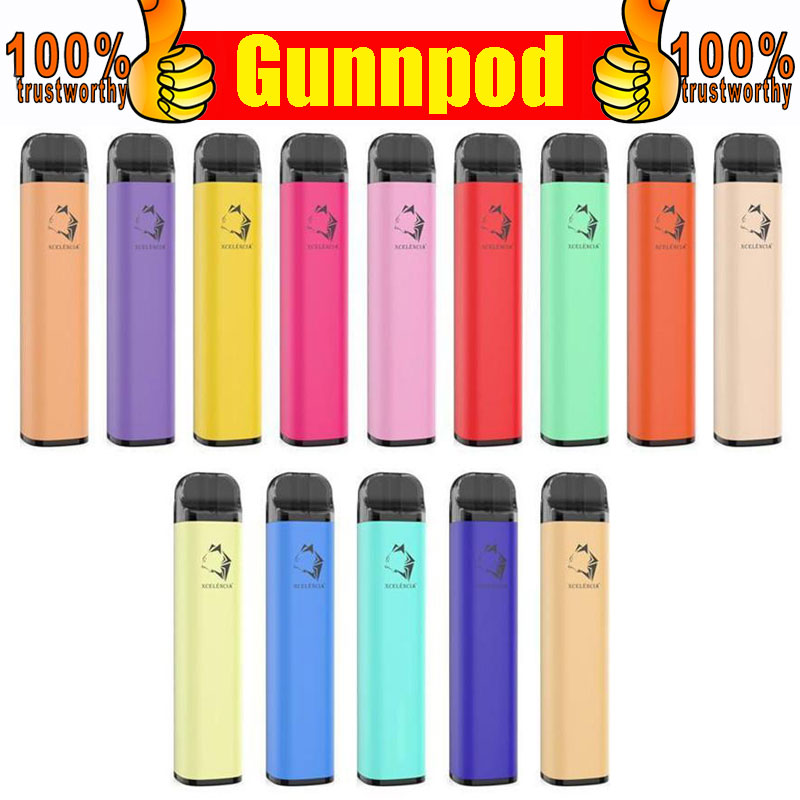 

100% Original Authentic Electronic Cigarettes GunnPod 2000 Puffs Disposable Vape Pen Device Kit Prefilled Pod Stick E-cigarettes