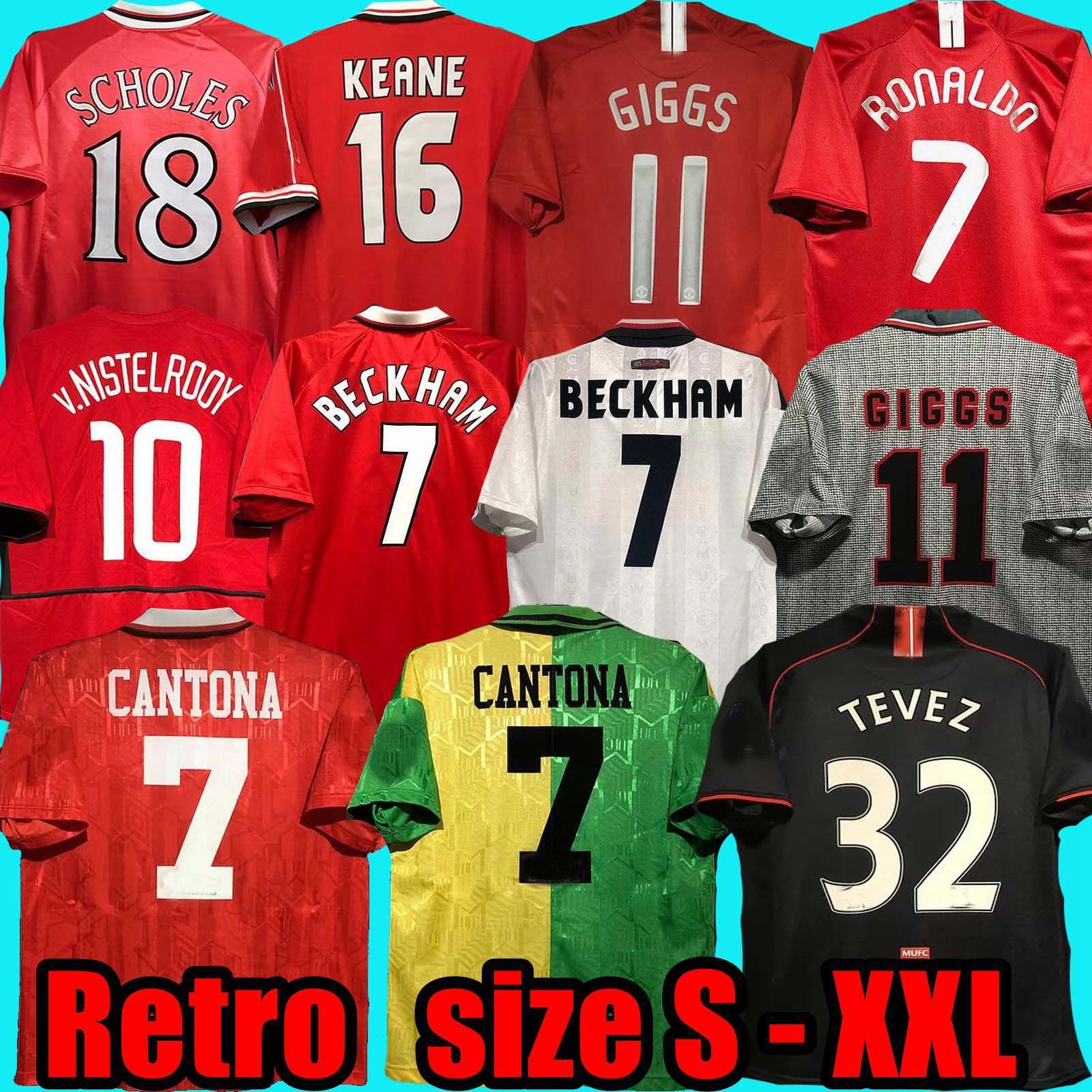 

Retro United 2002 Soccer jersey MAN football Giggs SCHOLES Beckham RONALDO CANTONA Solskjaer Manchester 07 08 93 94 96 97 98 99 86 88 90 91, Black;yellow