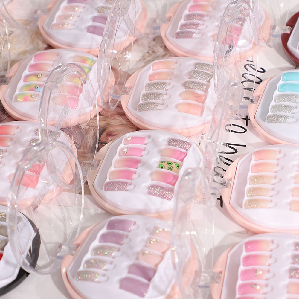 

2021 Colorful False Nails 30Pcs/Box Detachable Fake Full Cover Nail Tips Ballerina Coffin Press Reusable DIY Manicure Tool, Other