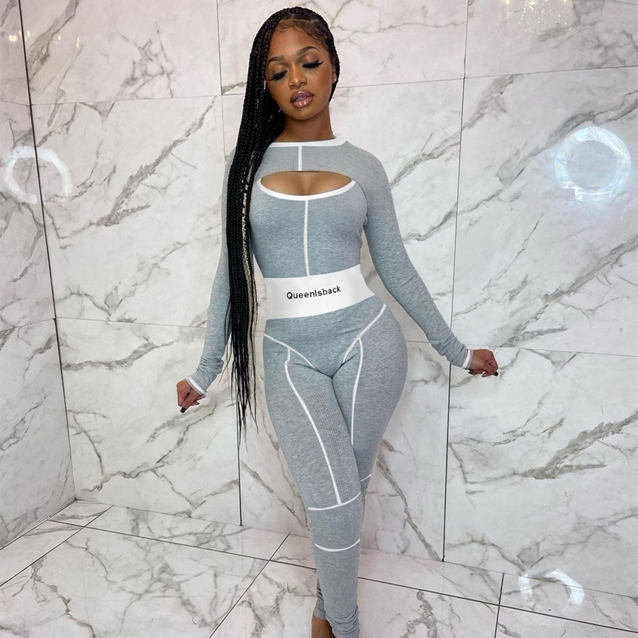 

2011sisterlinda women fitness patchwork stretch ribbed jumpsuits sportwear party rompers activity streetwear playsuits, Black;white