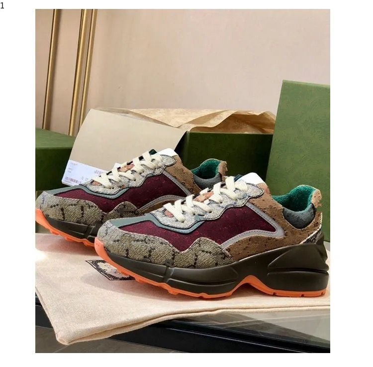 

Top men's and women's casual daddy sneakers Paris fashion luxury design shoes ladies thick-soled letters patchwork size 35-45 mjkl002