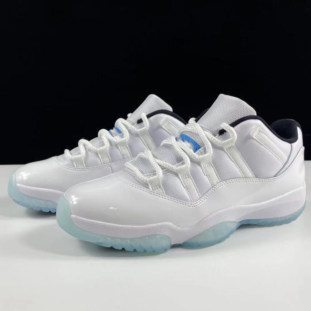 

2021 release jumpman 11 low legend blue basketball shoes white-blue real carbon fiber 11s trainer sports stylist fashion sneakers come with