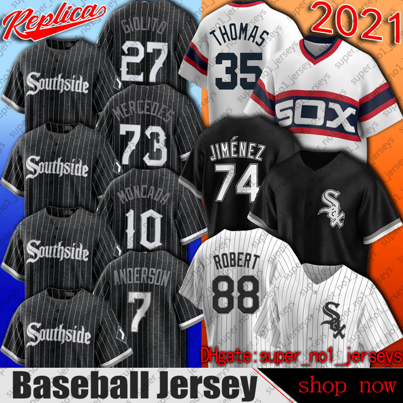 

Southside White Sox 10 Yoan Moncada Jersey Chicago 35 Frank Thomas 88 Luis Robert 79 Jose Abreu Jerseys Tim Anderson Liam Hendriks Jersey, Nk custom (baiw)