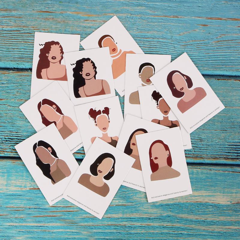

2021 10Pcs/Lot Multi Patterns Earrings Card 6x9cm 400gsm Paper Ear Studs Display Card Favor Jewelry Packaging Cards Can Custom