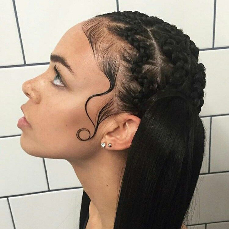 

Hair Edges Tattoo Sticker Baby Hair Pony Tail Styles Temporary Tattoo Sticker Template Sleek Edges Bangs Hairline Tattoo Sticker