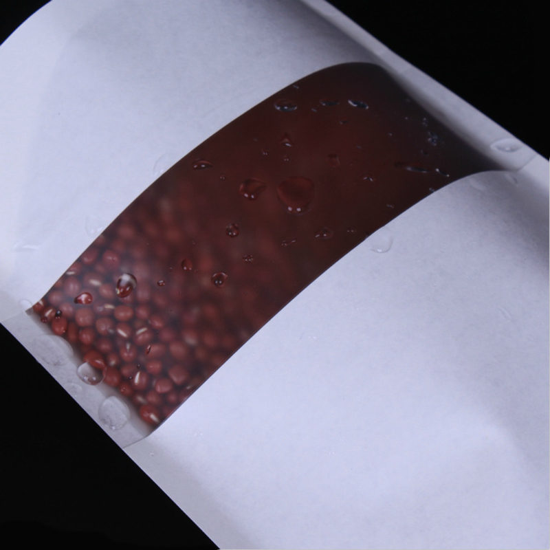 

hehite Kraft Paer Mylar Self-Styled Doypack Bags Containers With Clear Window Food Tea Snack Package Storage Bag Packaging Zippe