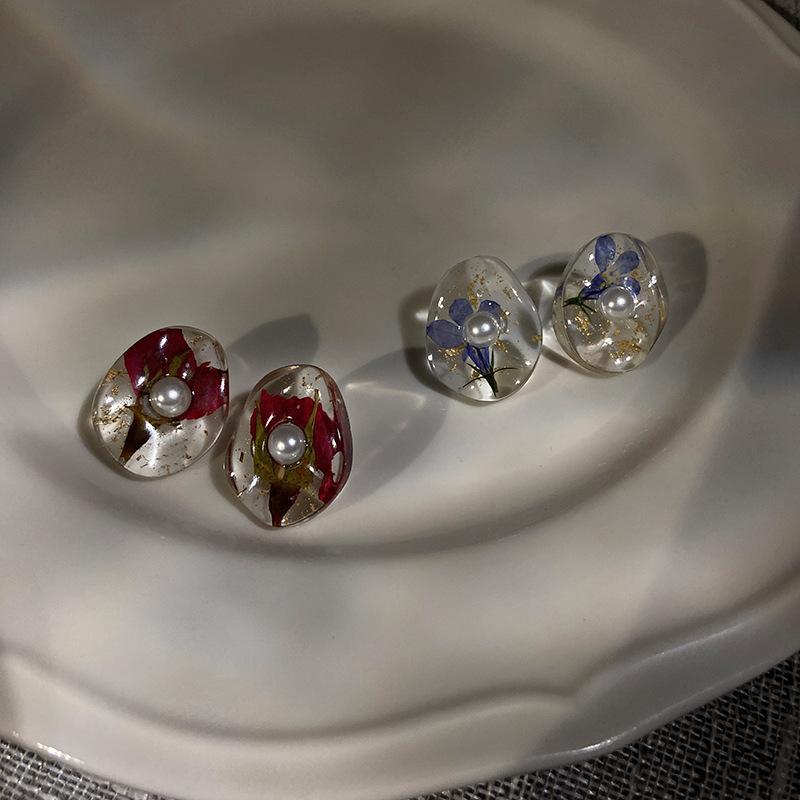 

Dangle & Chandelier Resin Heart Earrings Flower Earring 2021 Trend Gold Plated Jewelry
