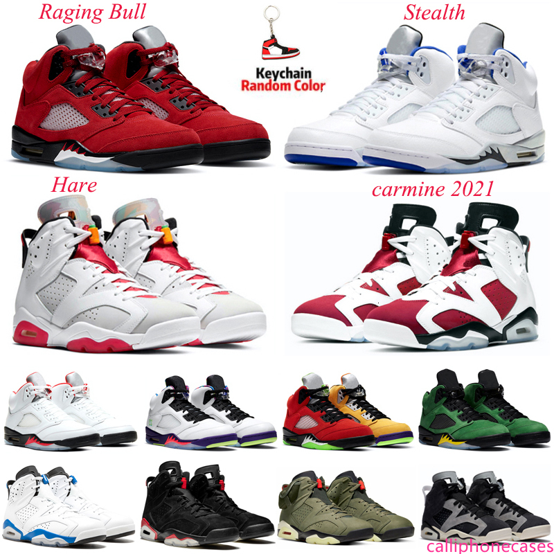 

basketball men shoes jumpman 2021 Carmine 6s Fire Red black cat 5s Raging Bull Stealth mens trainers sports sneakers size 7-13