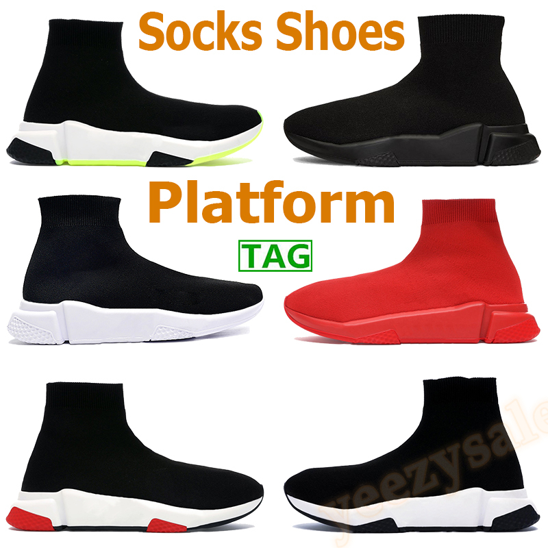 

Top platform casual socks shoes fashion sneakers mens triple black white red green men women sport trainers US 6-12, Bubble wrap packaging