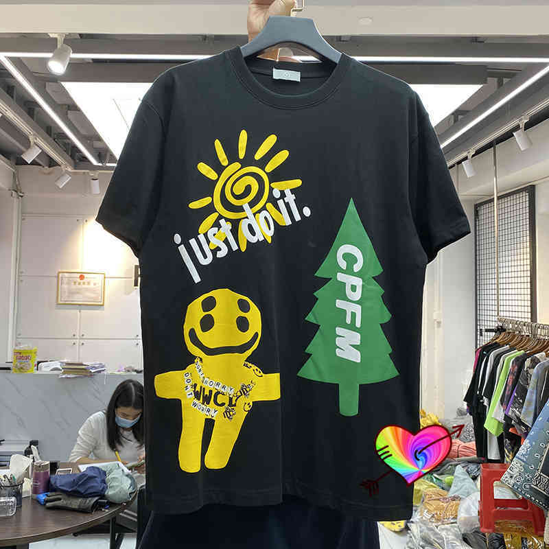 

Tee CPFM T-shirt WWCD Men Women High Quality CACTUS PLANT FLEA MARKET Short Sleeve graphic Print Tops, White;black