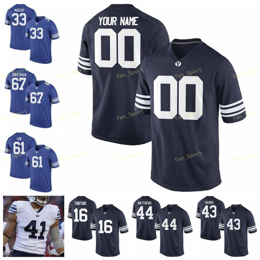 

NCAA College Jerseys BYU Cougars 5 Dayan Ghanwoloku 33 Emmanuel Esukpa 82 Dax Milne 13 Micah Simon 16 Baylor Romney Custom Football Stitched, As