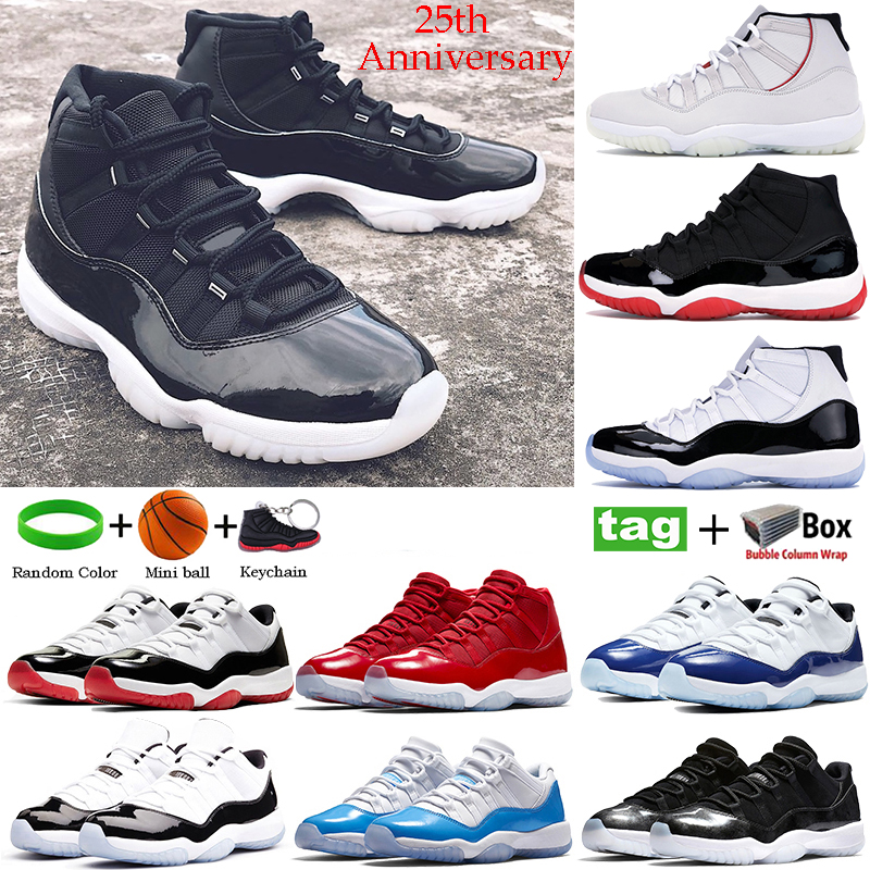 

Top quality 25th Anniversary High basketball shoes low legend blue concord bred space jam platinum tint men women sneakers Heiress running trainers, Bubble wrap packaging