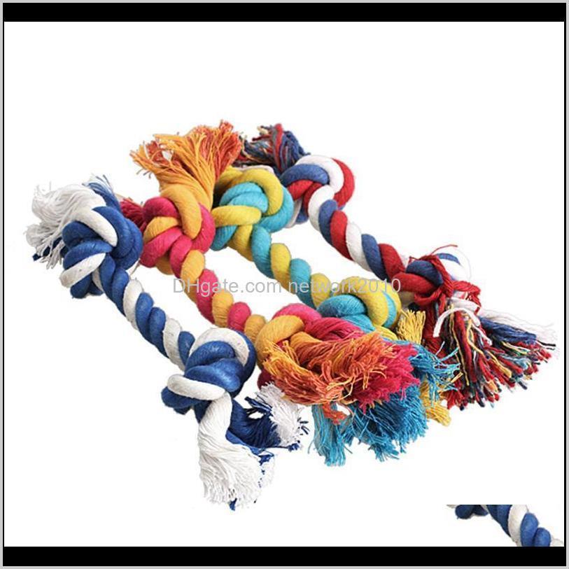 

Pet Supplies Home & Garden Drop Delivery 2021 Pets Cotton Chews Knot Colorful Durable Braided Bone Rope 18Cm Funny Dog Cat Toys Caxwj
