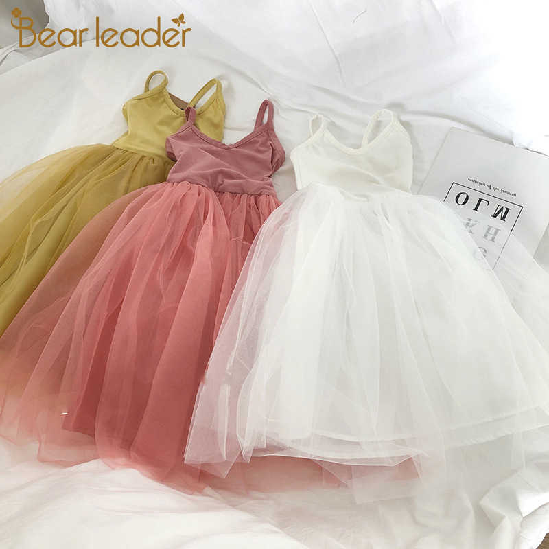 

Bear Leader Summer Baby Girls Fashion Lacework Patchwork Dress Korean Style Girl Suspender Cute Dresses Princess Vesitidos 3-7Y 210708, Ah1436white