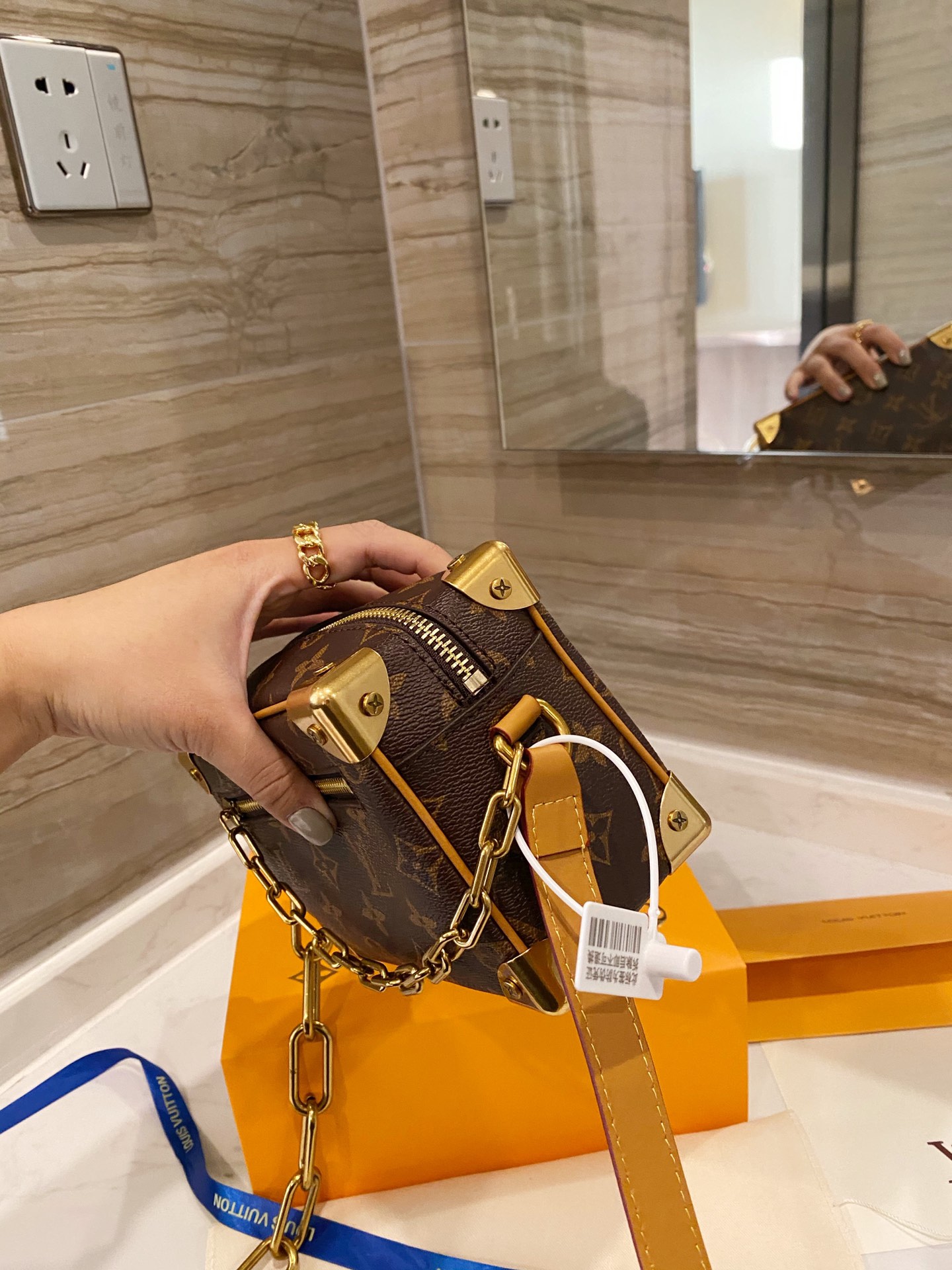 

Bag Coated Canvas Brown Flower Women Fashion bags, Beige