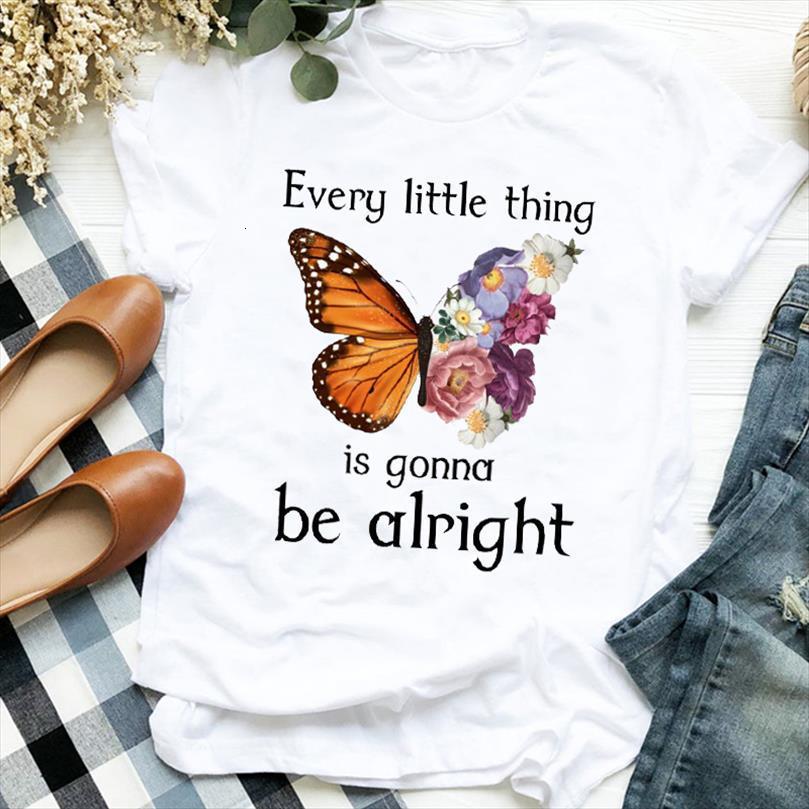 

and women lady cartoon men t shirts butterfly floral flower cute 90s print clothes female tee womens, White;black