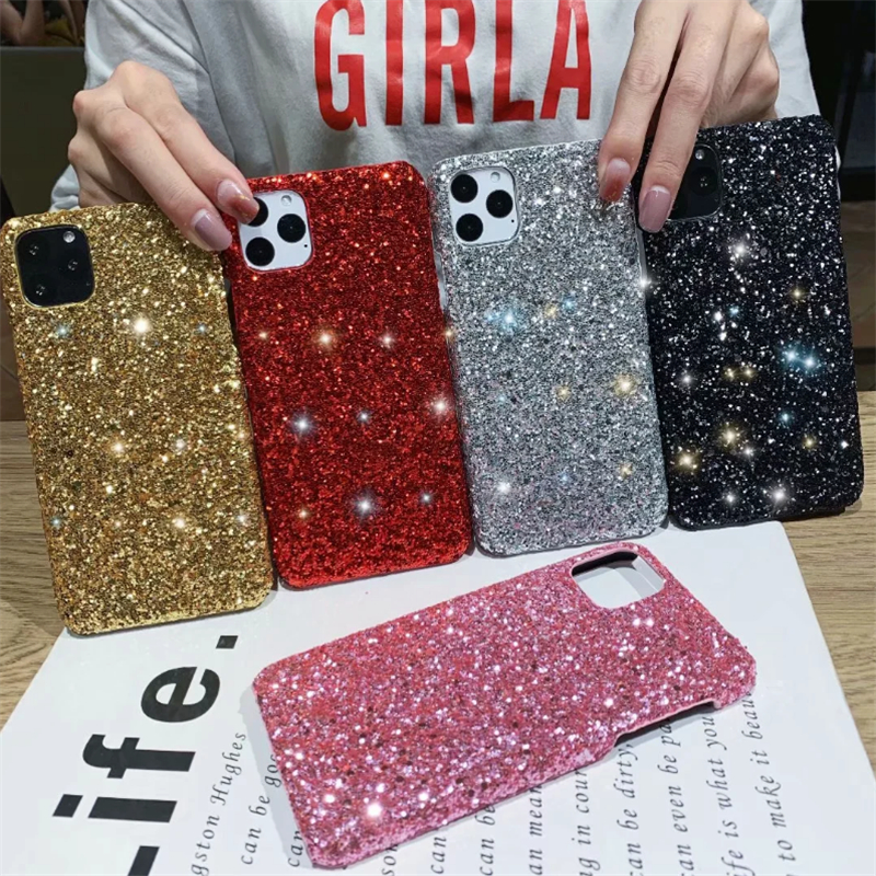 

Luxury shiny bling glitter phone cases for iPhone 12 11 pro promax X XS Max 7 8 Plus case cover, Please choose colors