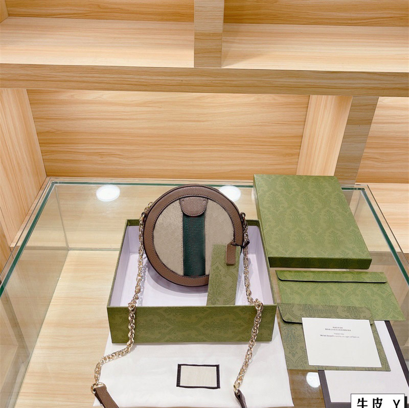 Sac à main de luxe en cuir pour femmes, sacs à bandoulière de styliste, Original, simple, mode, polyvalent, chaîne, cercle rond, 2021