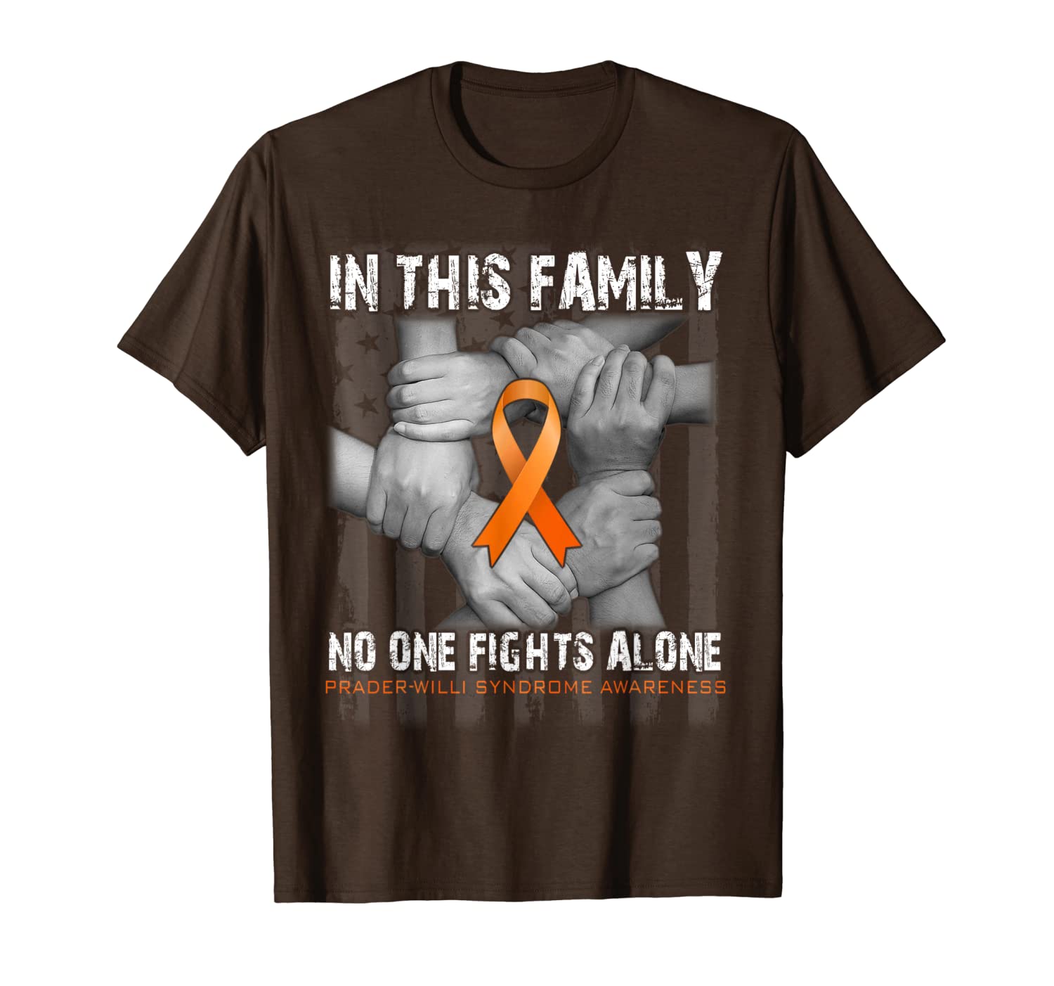 

in this family no one fights alone prader-willi syndrome, White;black