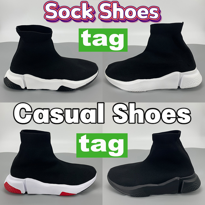 

2022 Paris Casual shoes Platform triple black white green red stretch knit fashion sneakers party shopping sock shoe, Bubble wrap packaging