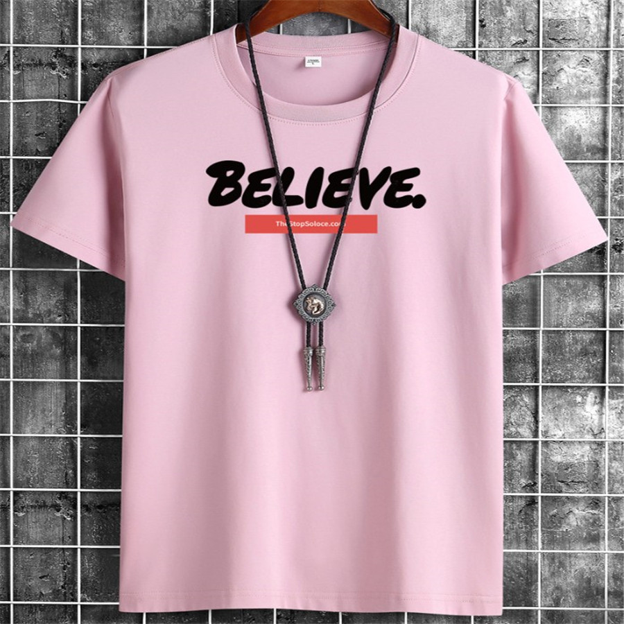 

Mens Designer Summer T Shirts Men Women t-shirt High Quality Black White Yellow T-Shirts Believe Printed 100% Cotton Tees Size -6XL