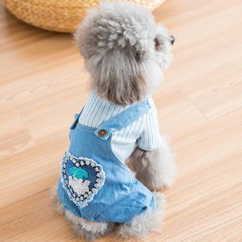 

Dog Apparel Autumn And Winter Casual Styles Pet Dogs Clothing Comfortable Fashion Cute Knit The Four Feet Garments Bichon Small, Blue