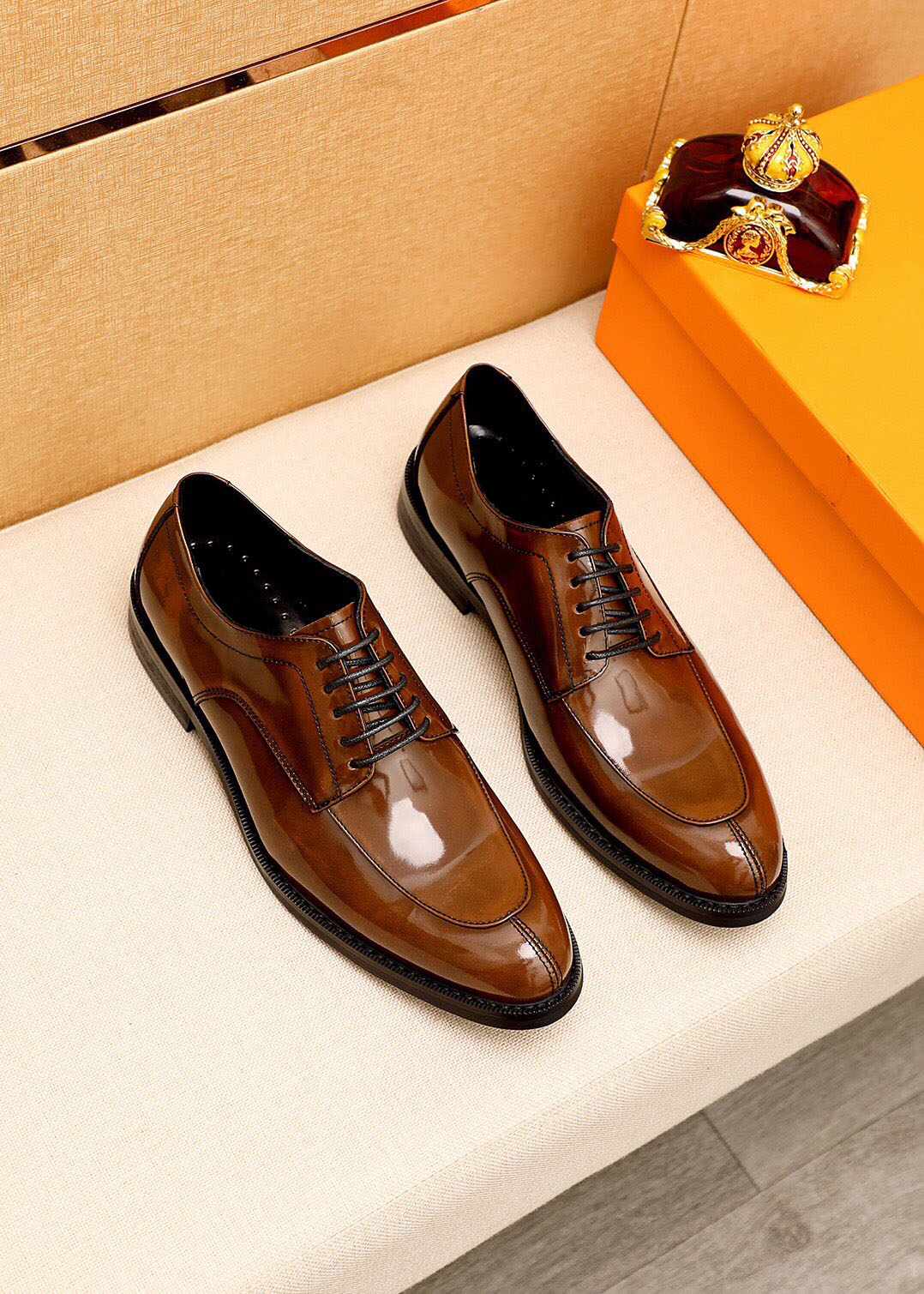 

2021 Male Formal Party Wedding Dress Shoes Genuine Leather Pointed Toe Men's Brand Designer Business Oxfords Casual Loafers Size 38-45, Black