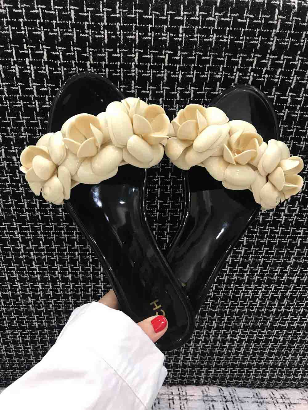 

2021 designer shoes Paris Women sandals Slippers Summer Girls Beach sandal Slides Flip Flops Loafers, Black