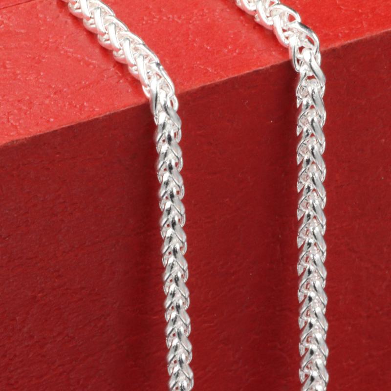 

4mm Wheat Ears Silver Necklace Temperament Female Wild Chain Chains